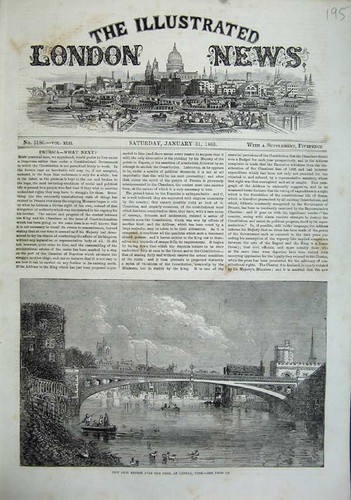 Old antique print 1863 - old,